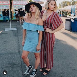 Jealous Tomato | Chambray Denim Off-the-Shoulder Dress | NWOT